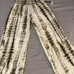 Rewash Military Tie-Dye Wide Leg Pants